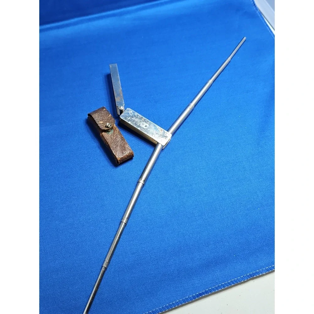 Midget Folding Telescoping Travel Hanger Garments Antique 1916 w/Case